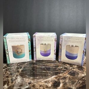 Set of 3 Reusable Ceramic Essential oil 
Scented Candles with Decorative Boxes